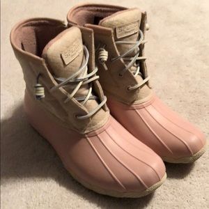 Sperry duck boots pink
